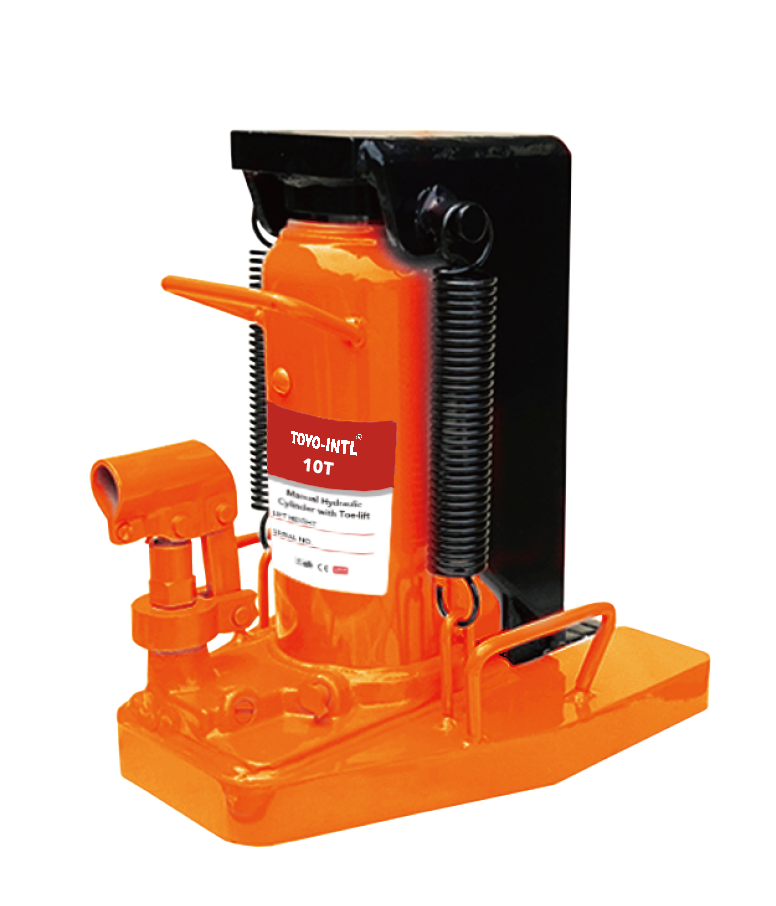 Lifting Jack Manual Hydraulic Cylinder with Toe-lift HTL Model
